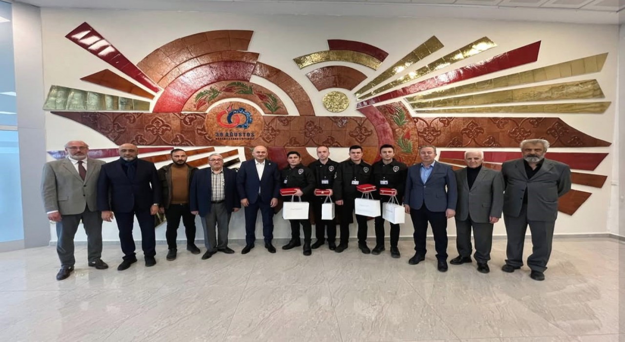 Kütahya OSBde yangın tehlikesini önleyen güvenlik personellerine plaket
