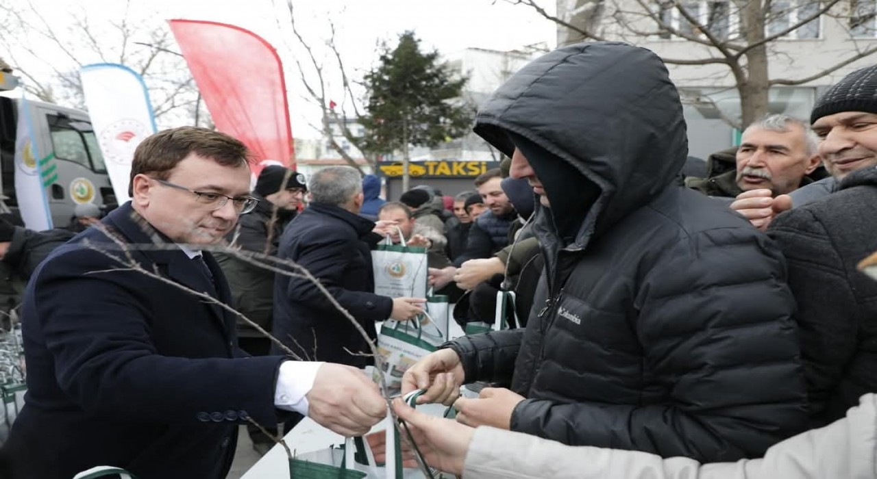 Kütahyada vatandaşlara ücretsiz fidan dağıtıldı
