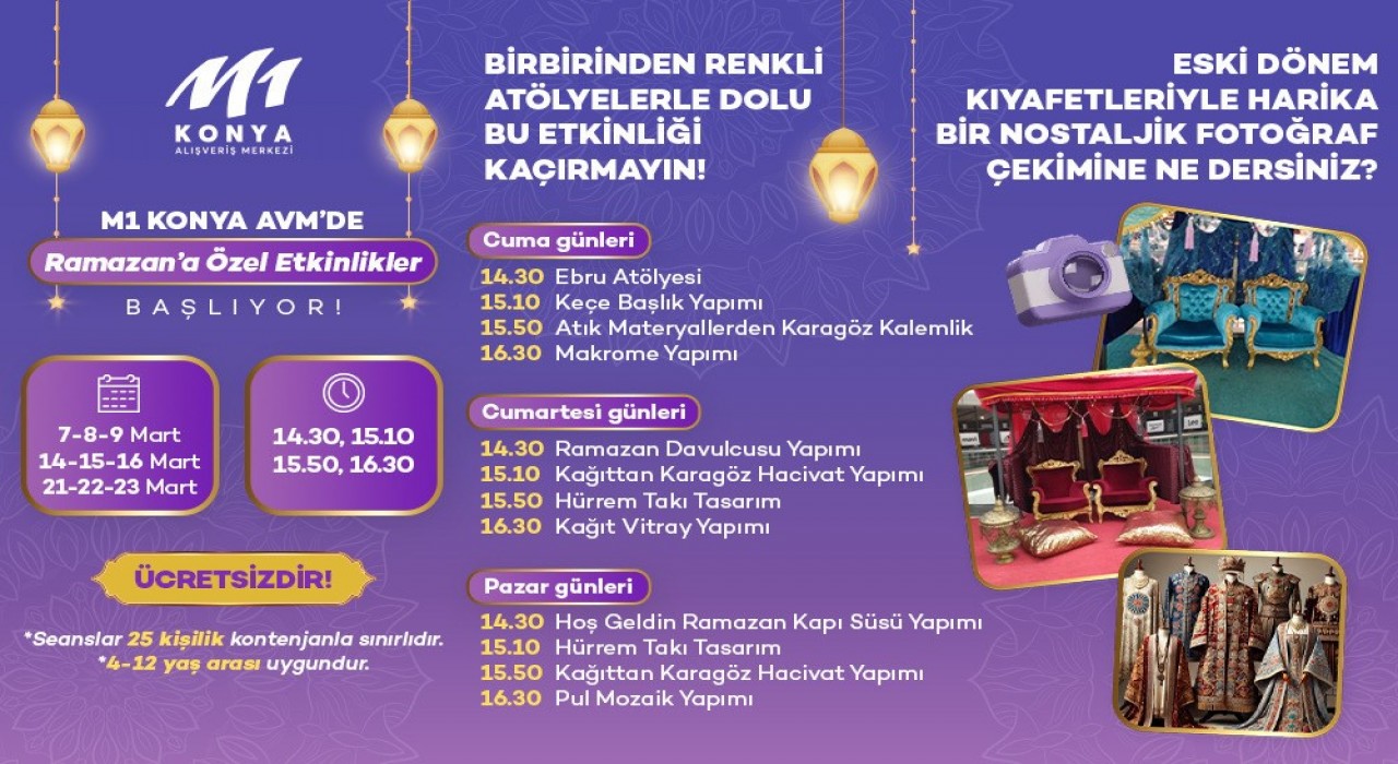 M1 Konya AVMde Ramazan programı devam ediyor