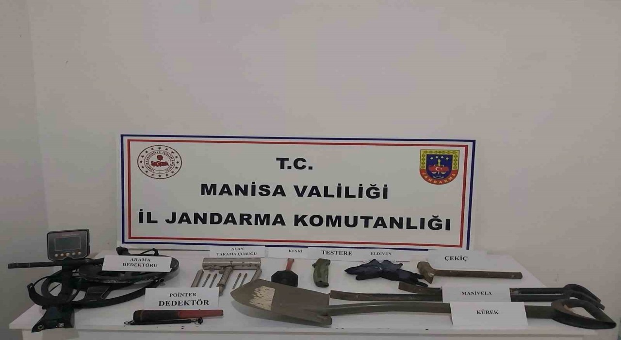 Manisada kaçak kazıya suçüstü