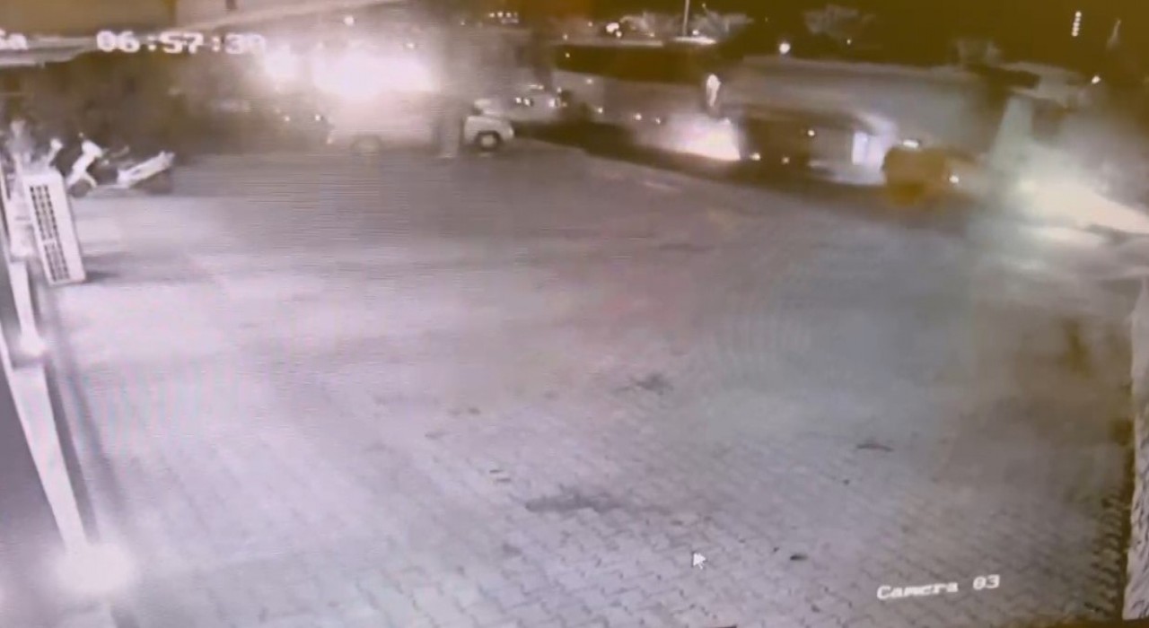 Manisadaki zincirleme kazanın güvenlik kamera görüntüsü ortaya çıktı