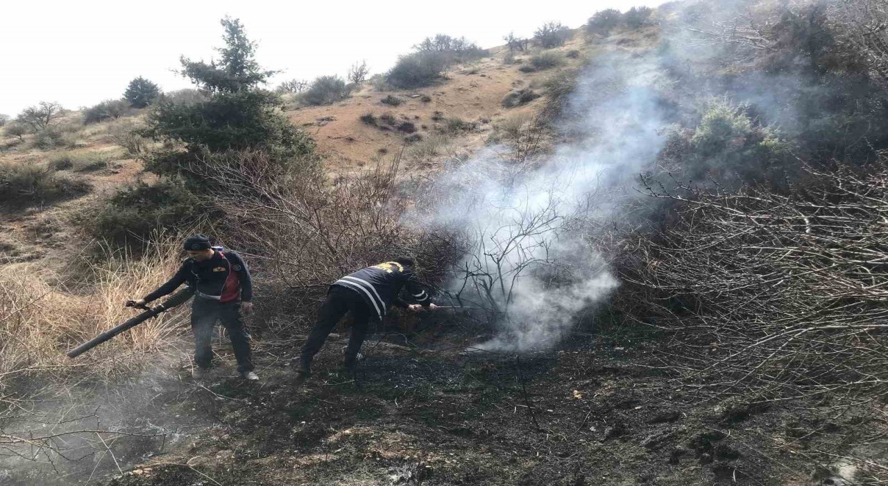 Mardinde çıkan ot yangını söndürüldü