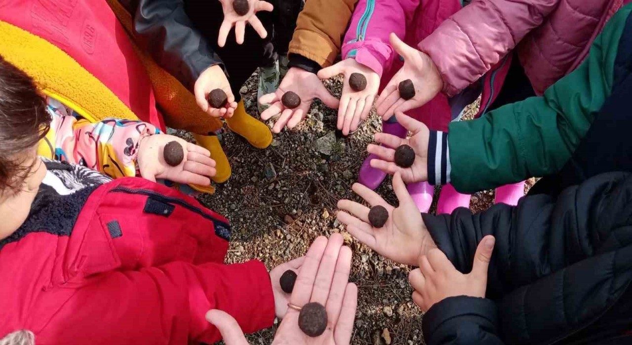 Marmariste fidanlar toprakla buluşmaya devam ediyor