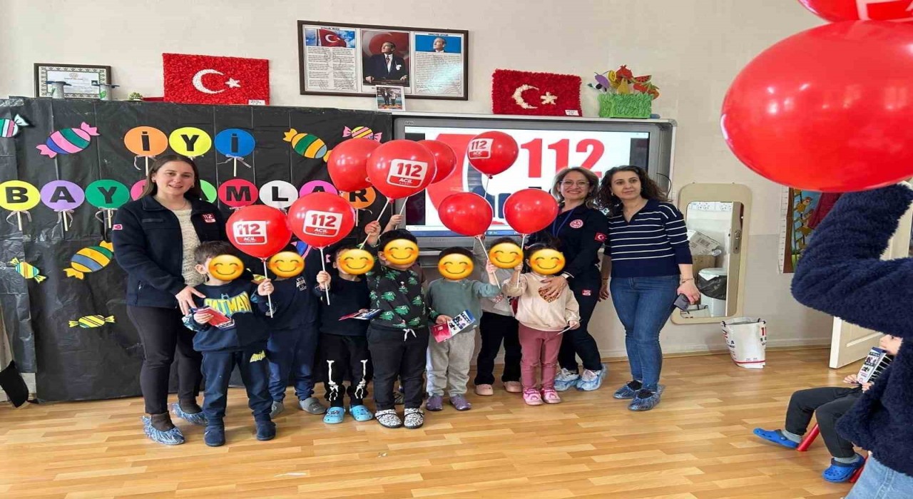 Menteşede minik öğrencilere 112 farkındalık eğitimi verildi