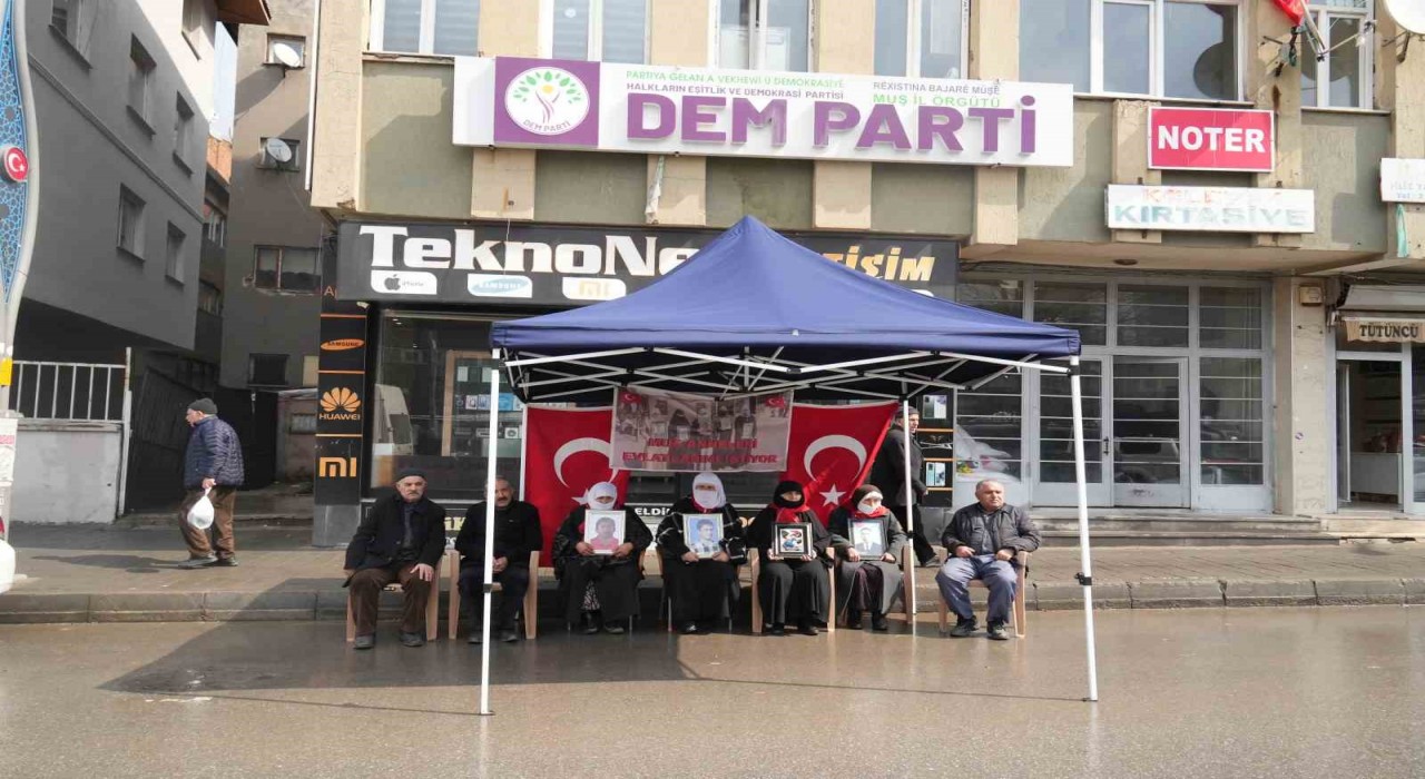 Muşta annelerin evlat nöbeti devam ediyor