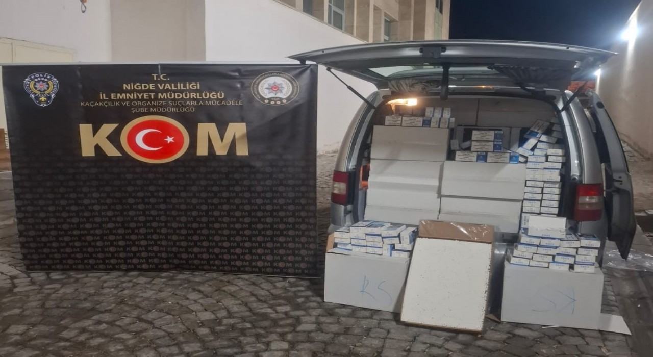 Niğdede kaçakçılık operasyonu: 310 bin adet makaron ele geçirildi