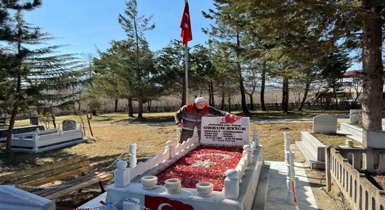 Orduda şehit mezarlarında bakım çalışmaları yapıldı