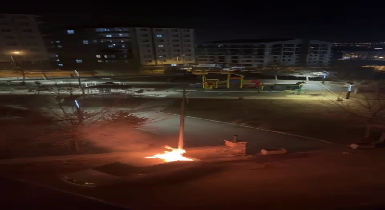 Park halindeki otomobil alev alev yandı