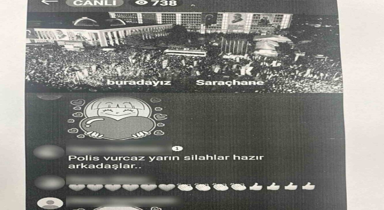 Polis vuracağız diye paylaşım yapan şahıs yakalandı