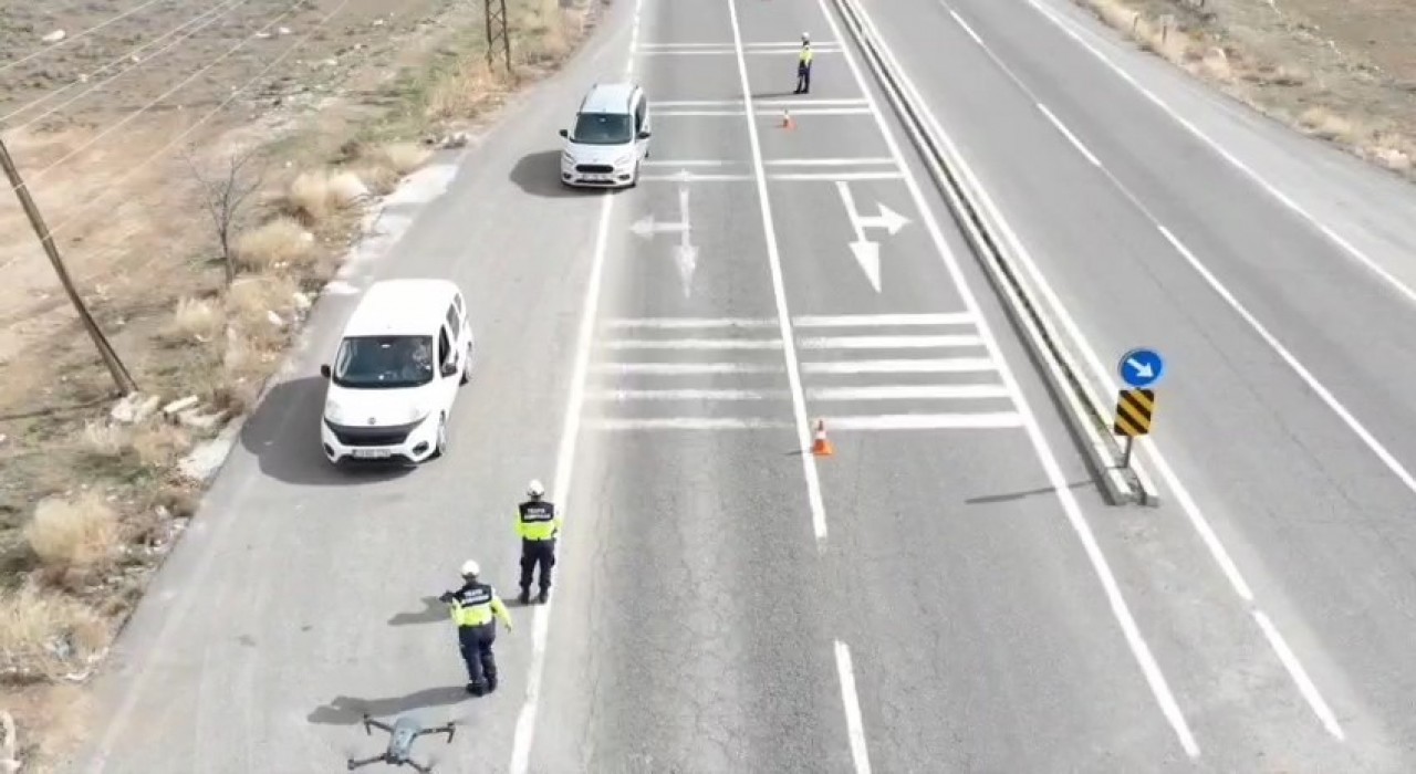Ramazan Bayramında trafik güvenliği için dron destekli denetimler arttı