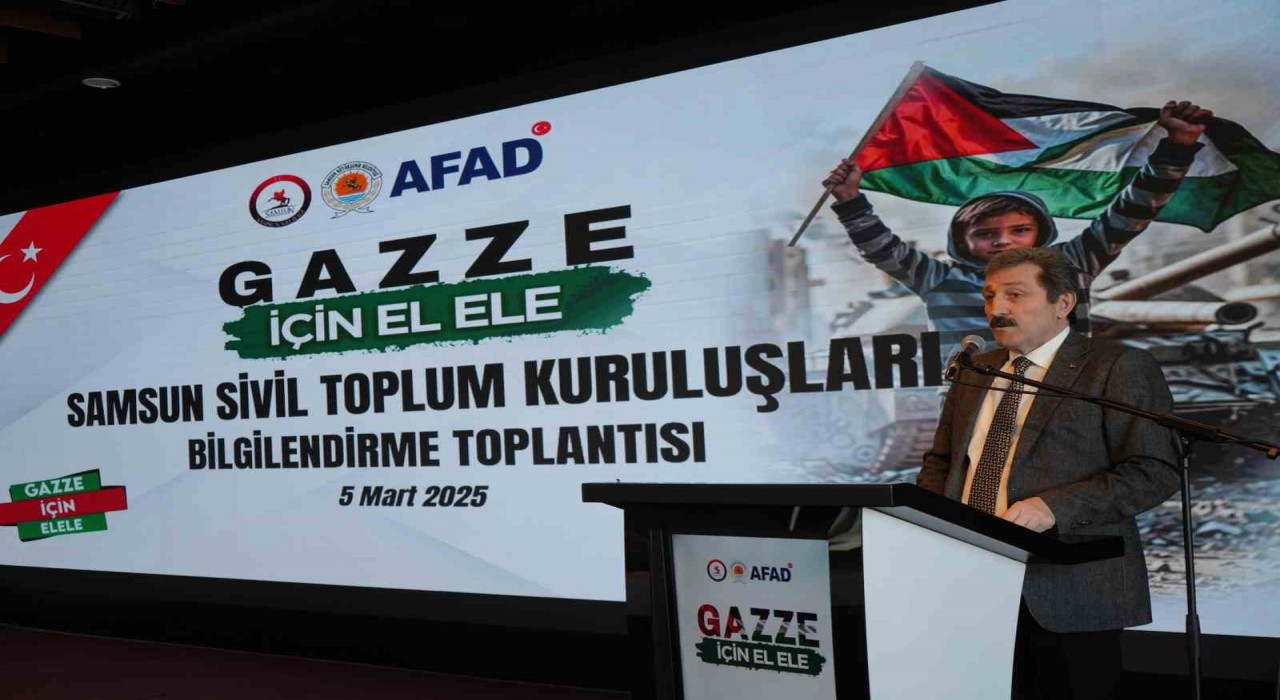 Samsun Valisi Tavlı: Gazzeyi yalnız bırakmayacağız