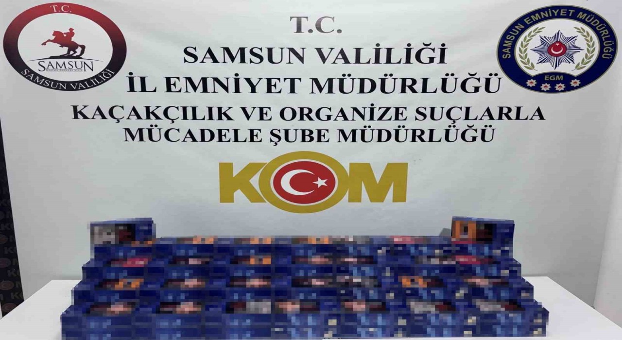 Samsunda 20 bin adet kaçak makaron ele geçirildi