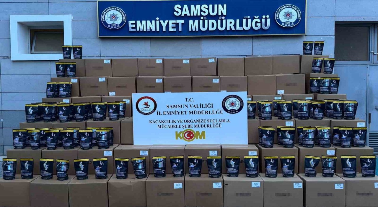 Samsunda 6 bin 500 paket kaçak tütün ele geçirildi
