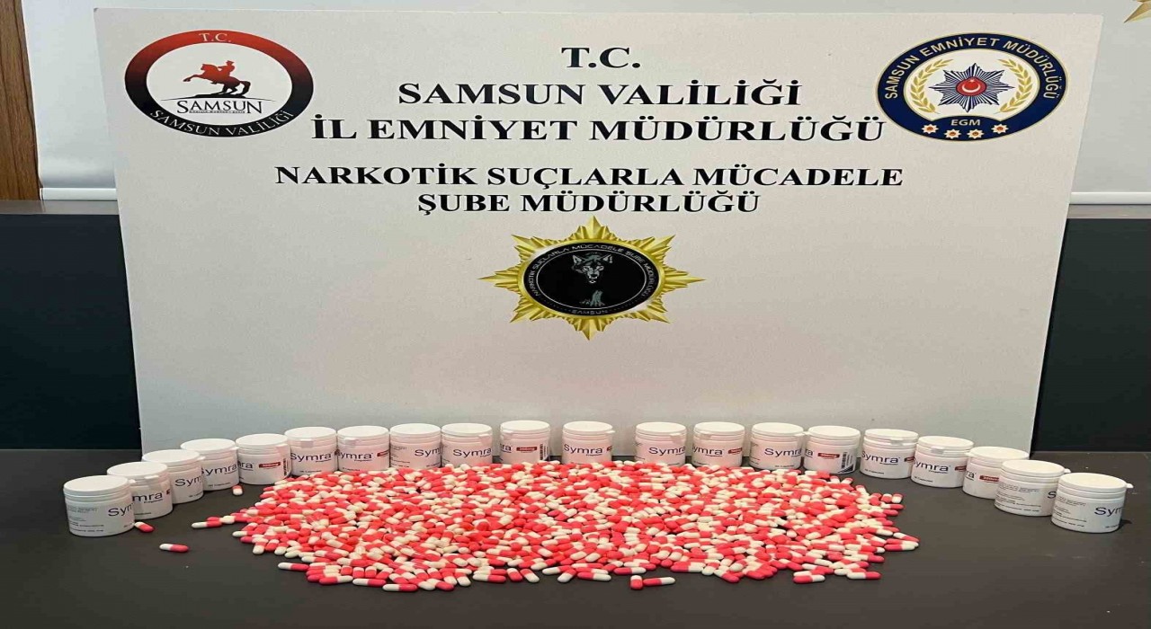 Samsunda bin 122 adet sentetik ecza ele geçirildi: 2 gözaltı