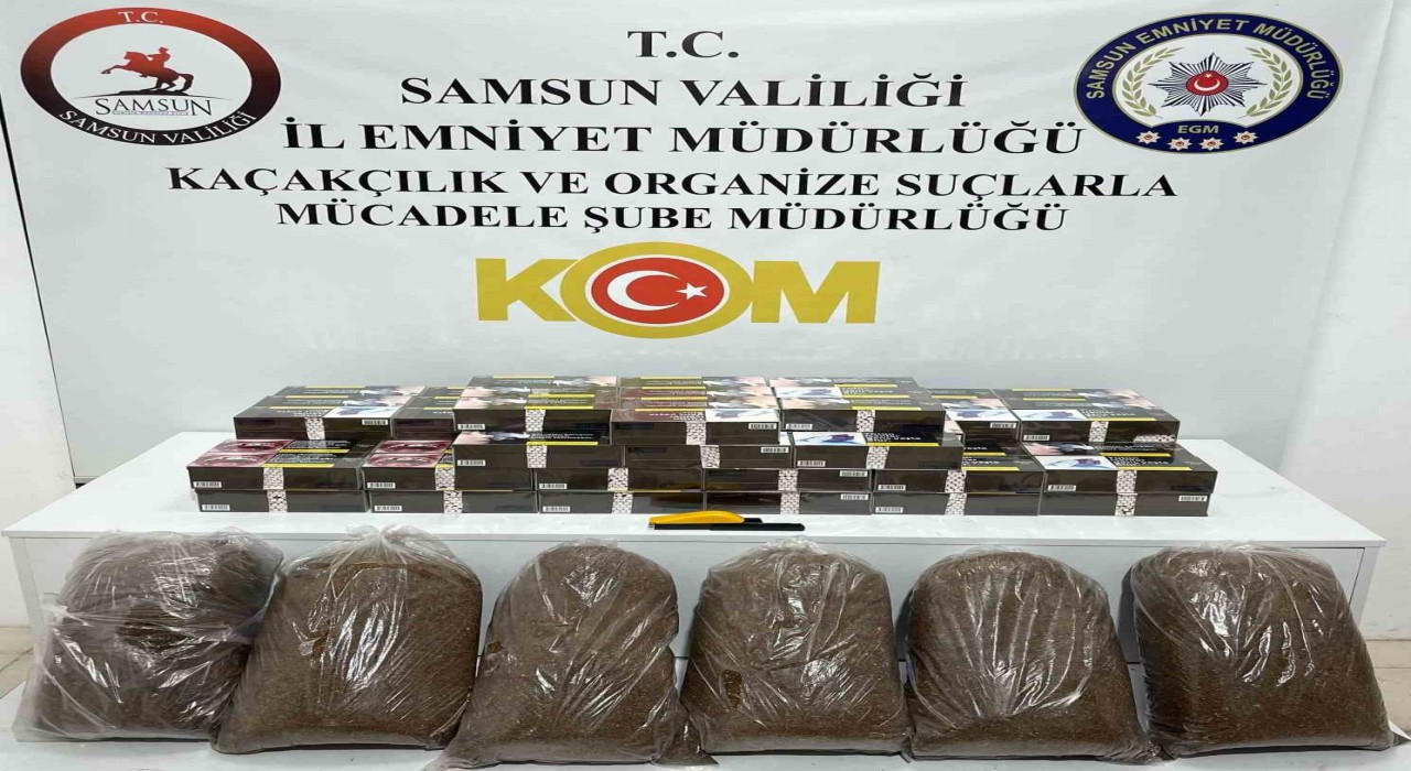 Samsunda kaçak tütün ve makaron operasyonu