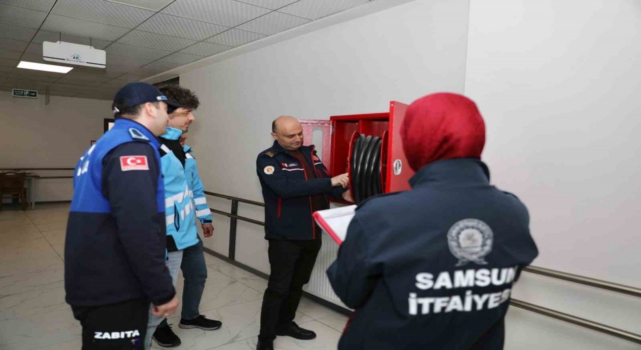 Samsundaki otel ve konaklama yerleri yangın denetimi