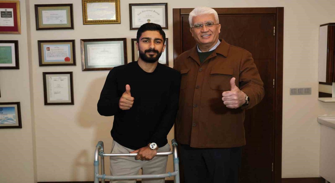 Silahla vurulup felç kalan Veysel, yeniden yürümeye başladı