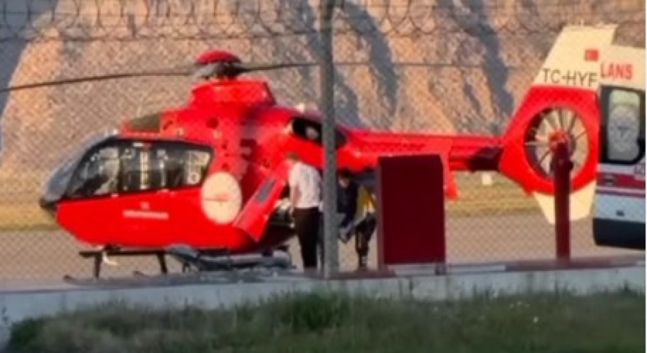 Şırnakta kalp krizi geçiren hasta ambulans helikopterle Diyarbakıra sevk edildi