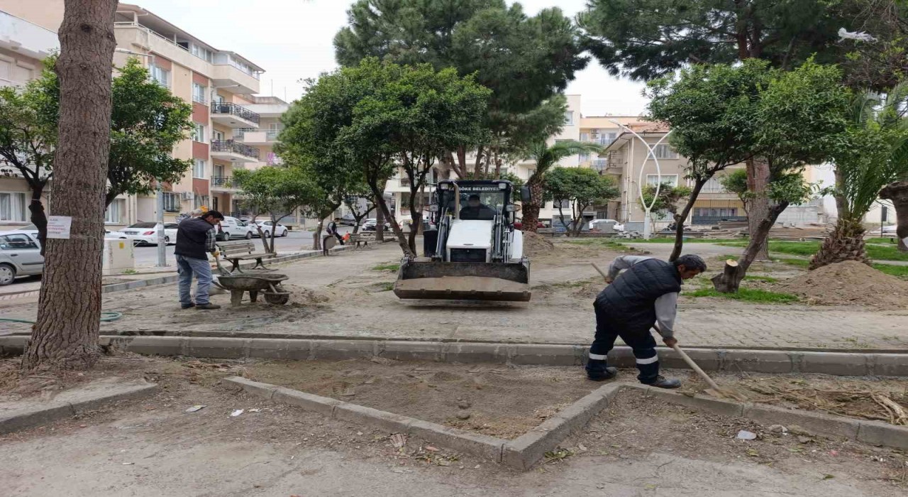 Söke Belediyesinden Recep Yazıcıoğlu Parkında yenileme