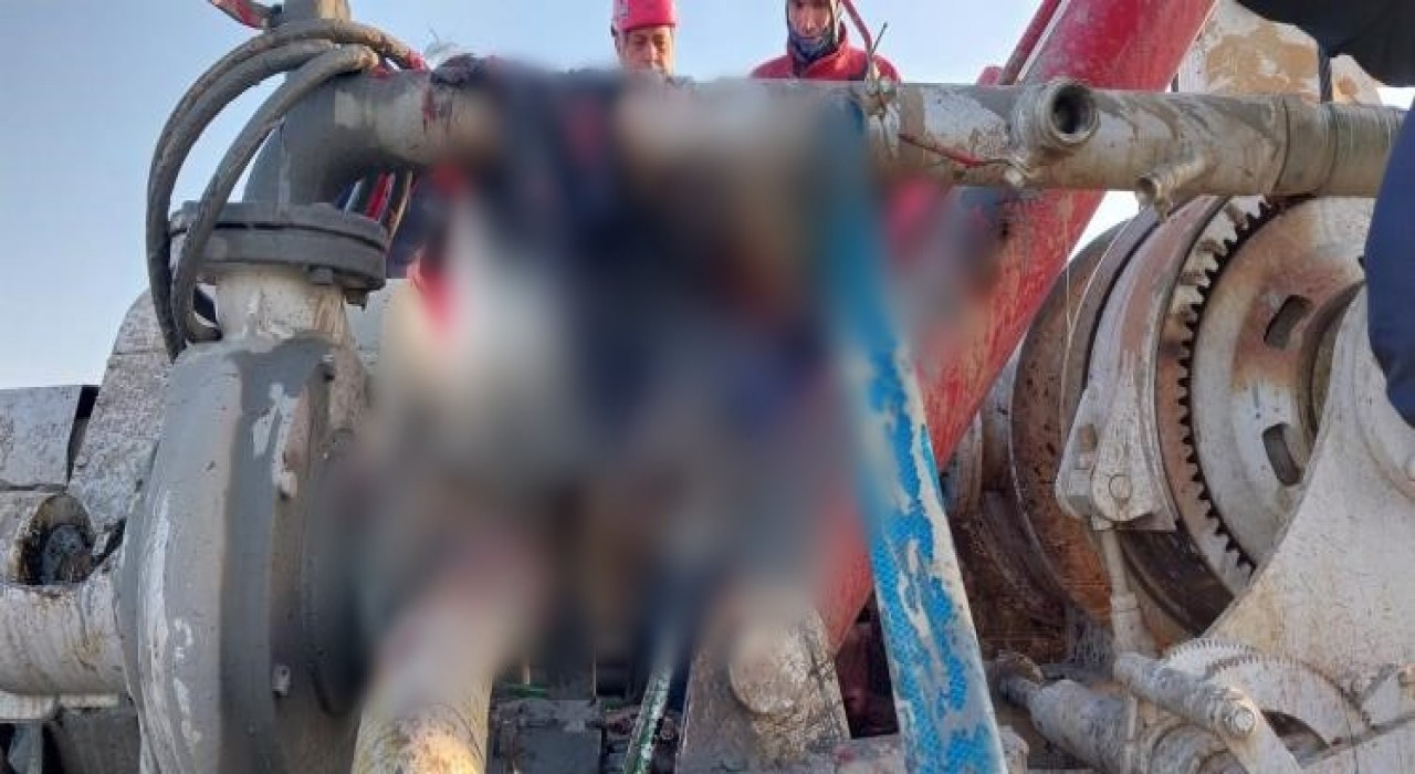 Sökede sondaj makinesine sıkışan işçi yaşamını yitirdi