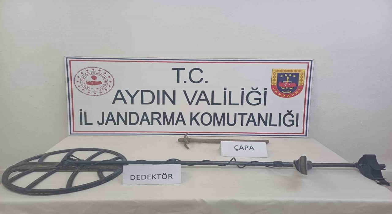 Sultanhisarda kaçak kazıya jandarma baskını