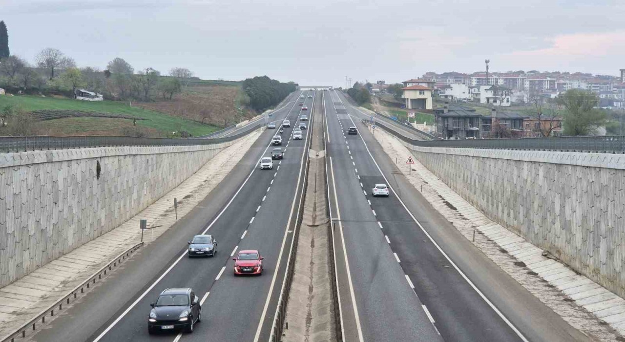 Tekirdağda bayram trafiği yoğunluğu