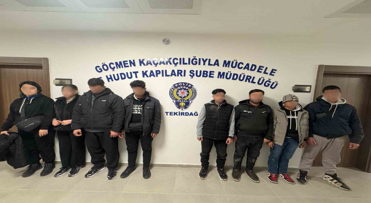 Tekirdağda İranlı ve Afgan kaçak göçmenler yakalandı