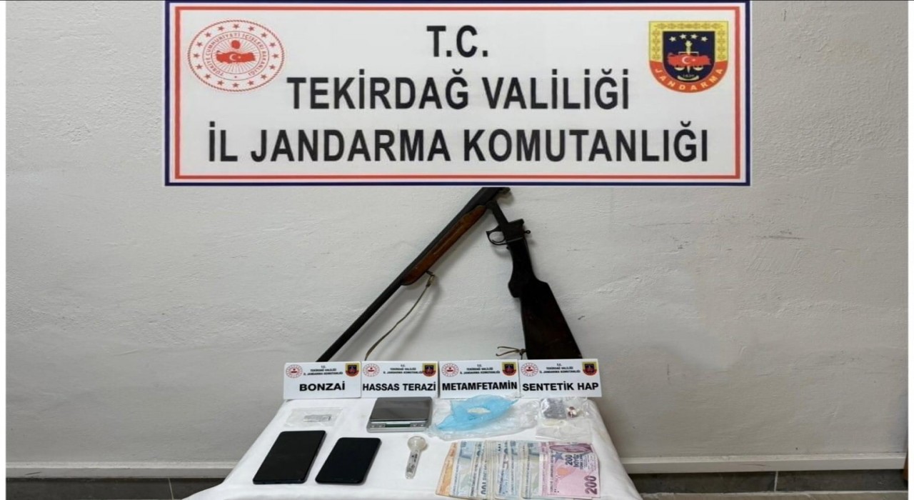 Tekirdağda jandarmadan uyuşturucu operasyonları: Çok sayıda madde ele geçirildi
