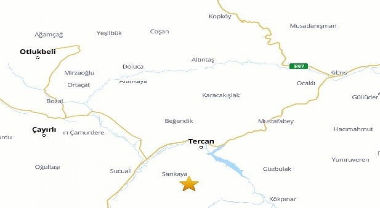 Tercanda 4.2 büyüklüğünde deprem