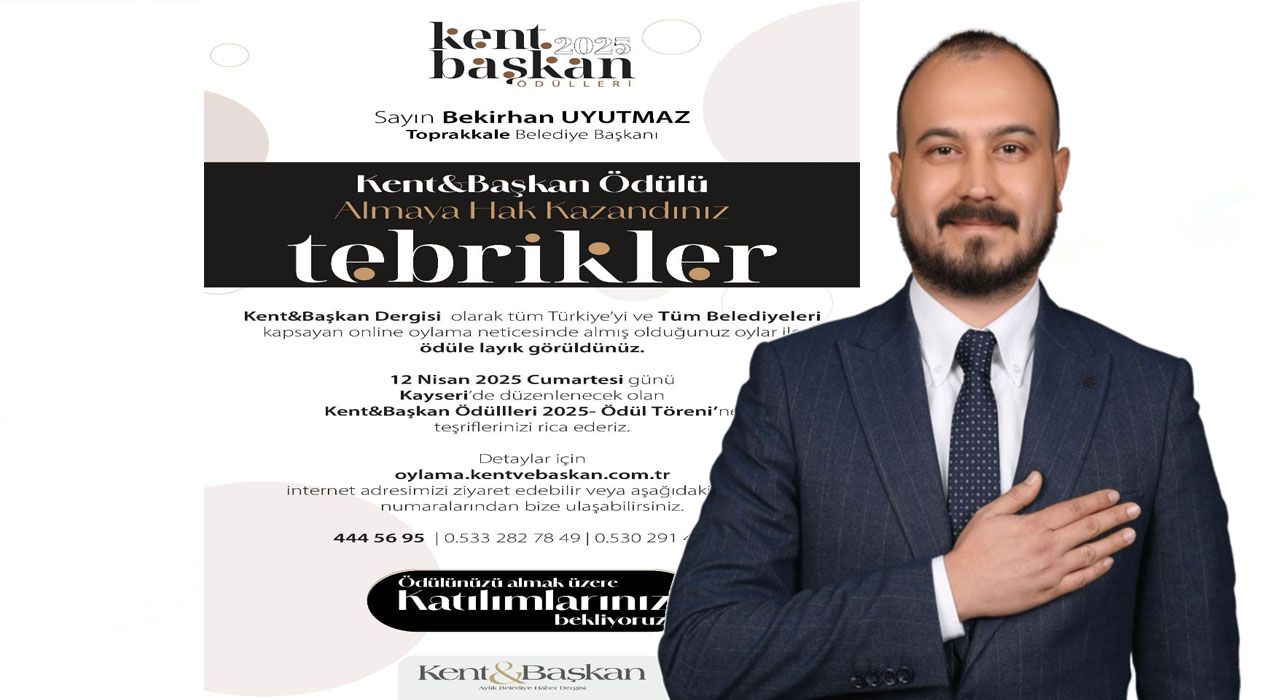 Toprakkale Belediye Başkanı Uyutmaz’a Prestijli Ödül