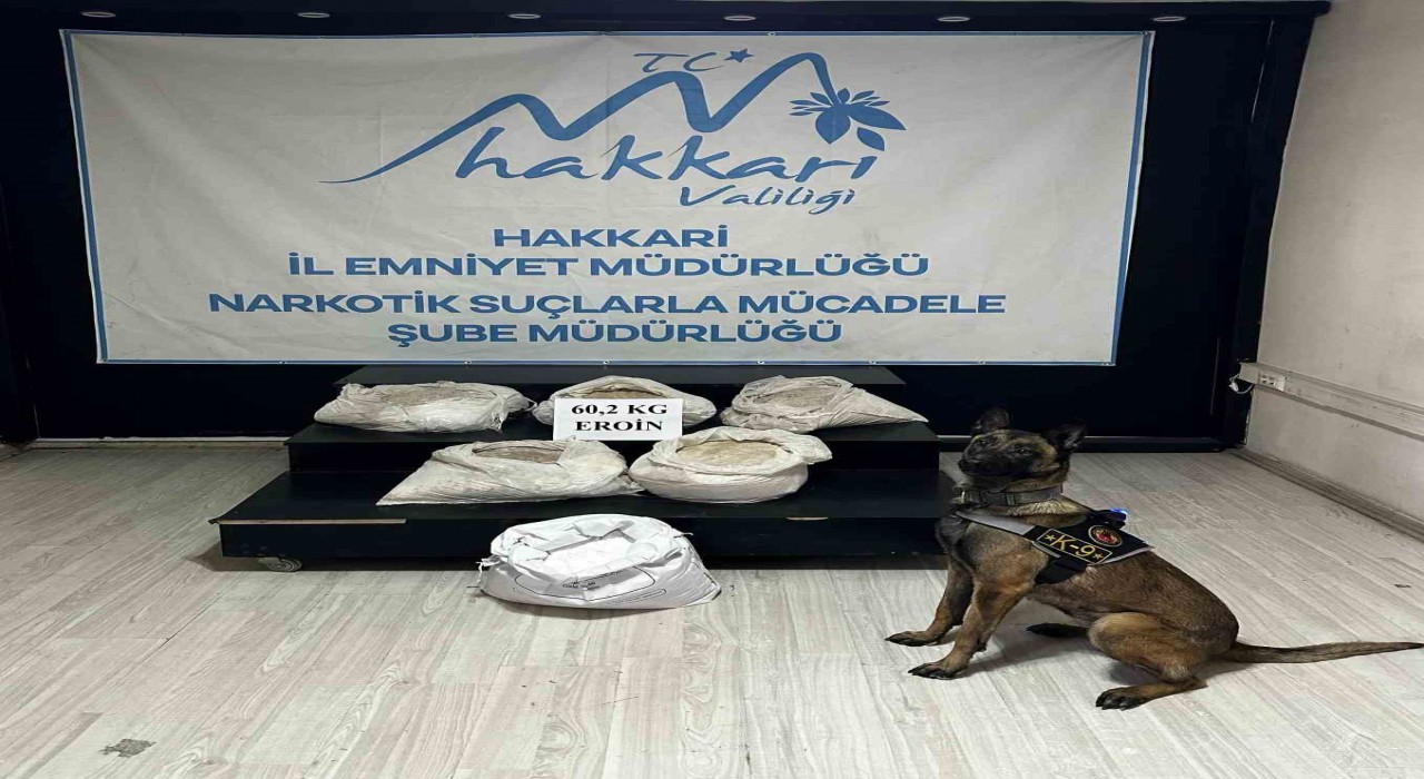 Yüksekovada 60 kilo eroin ele geçirildi