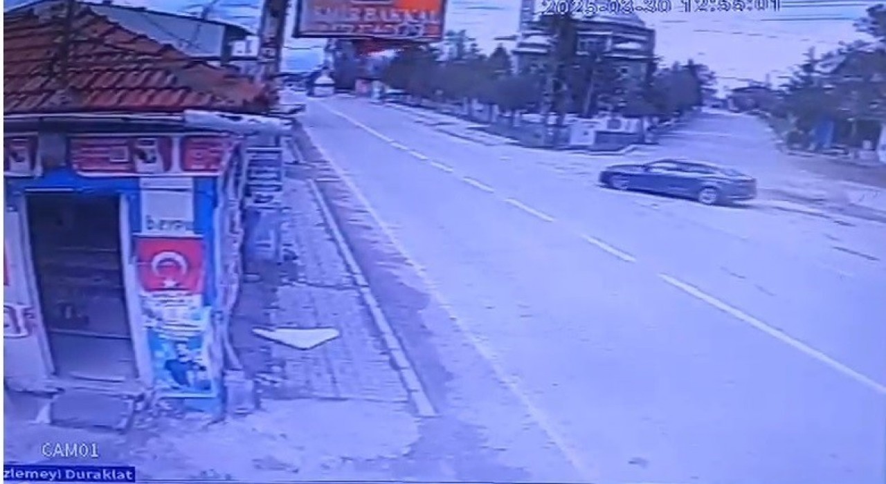 20 yaşındaki motosiklet sürücüsünün öldüğü kaza güvenlik kamerasında