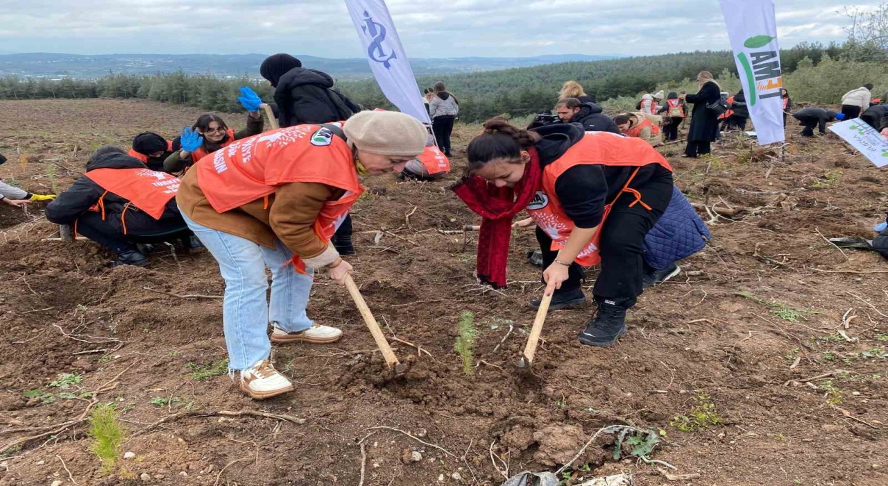 81 İlde 81 Orman Projesi kapsamında Bursada 10 bin fidan toprakla buluştu