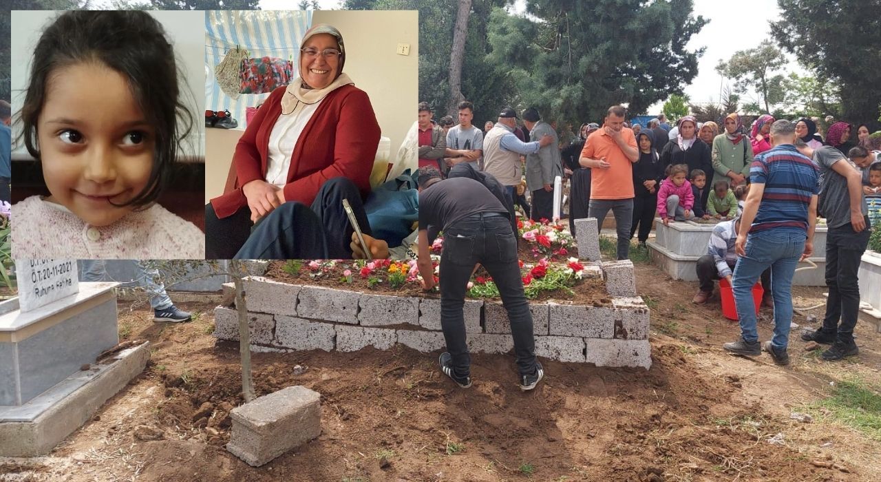 Anne ve 5 Yaşındaki Kızı Yan Yana Defnedildi