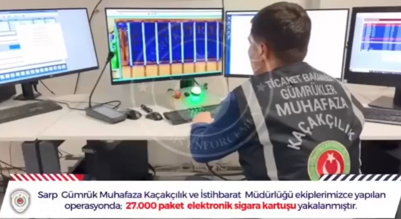 Artvinde 4.5 milyon TL değerinde kaçak elektronik sigara kartuşu ele geçirildi