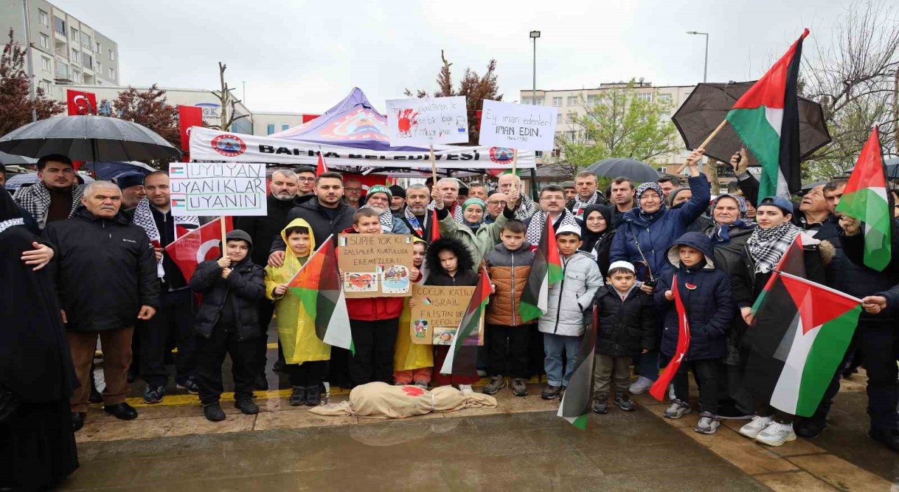Bafrada Gazze için miting