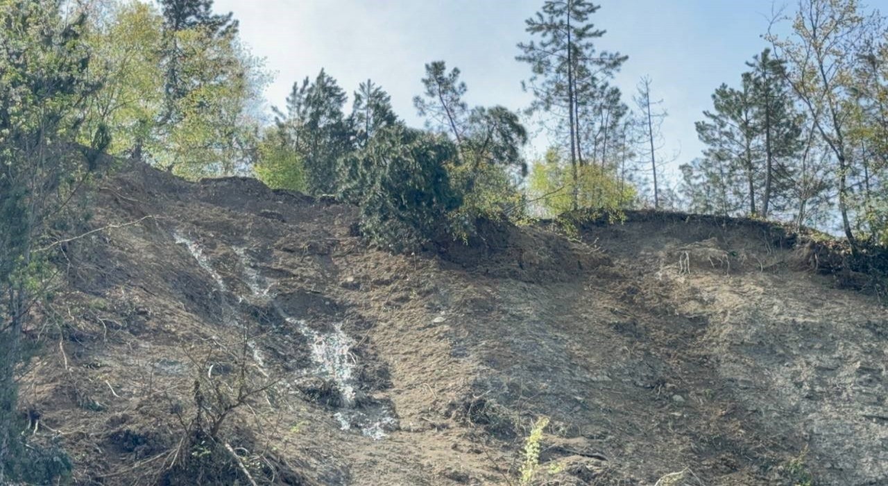 Bartında heyelan