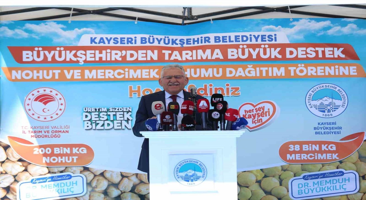 Başkan Büyükkılıçtan üreticiye 11,5 milyon TLlik 238 ton tohum desteği