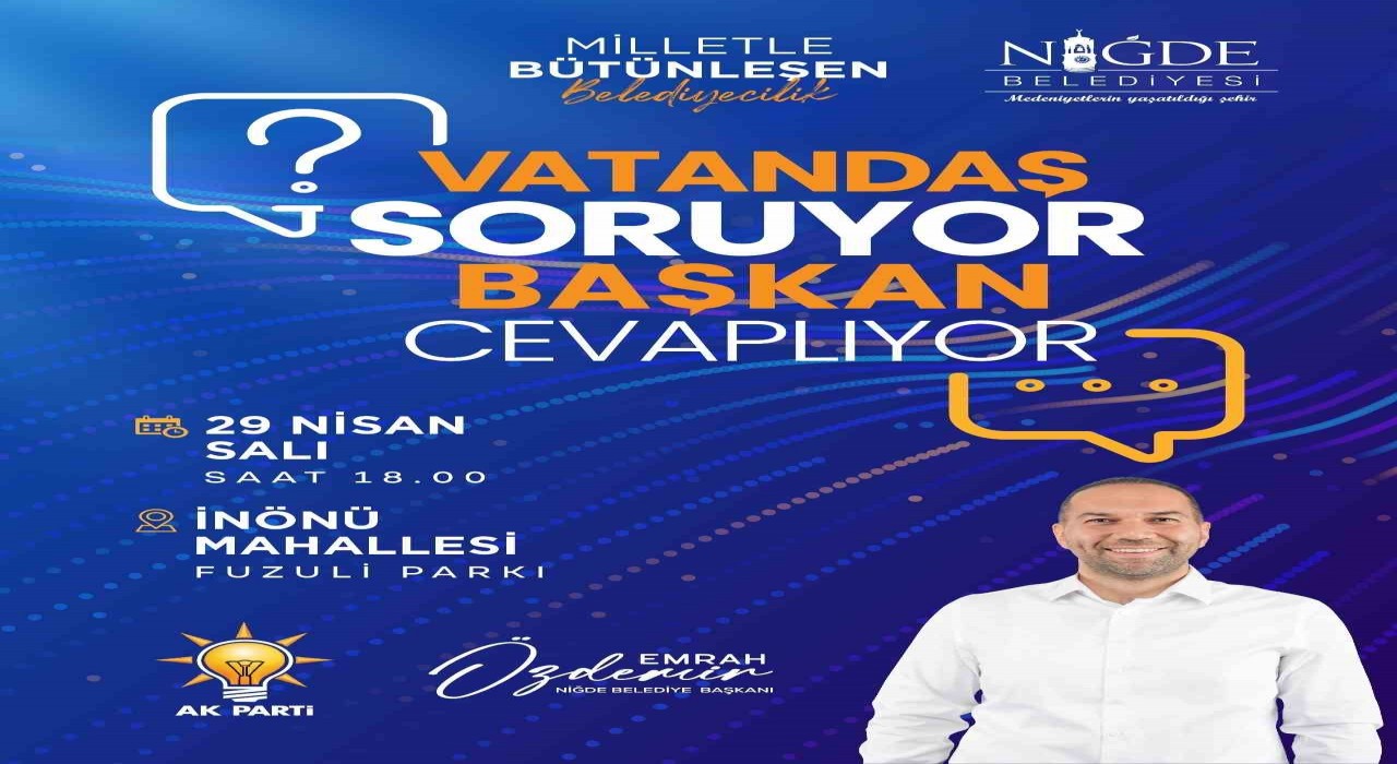 Başkan Özdemir, vatandaşlarla Fuzuli Parkında buluşuyor