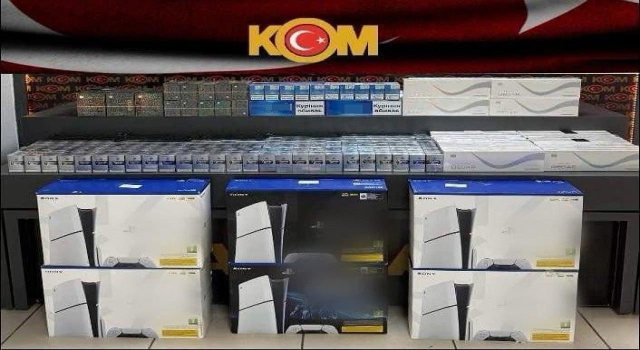 Batmanda gümrük kaçağı sigara ve oyun konsolu ele geçirildi