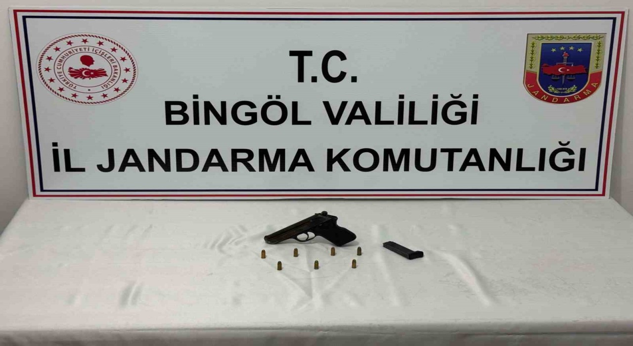 Bingölde ruhsatsız silah ele geçirildi