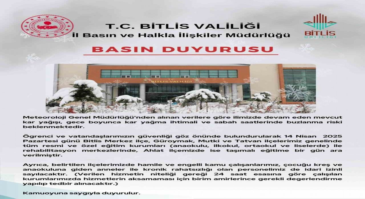 Bitliste eğitime kar engeli
