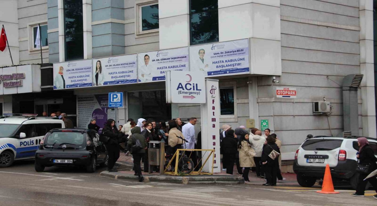 Boluda özel hastanede korkutan yangın