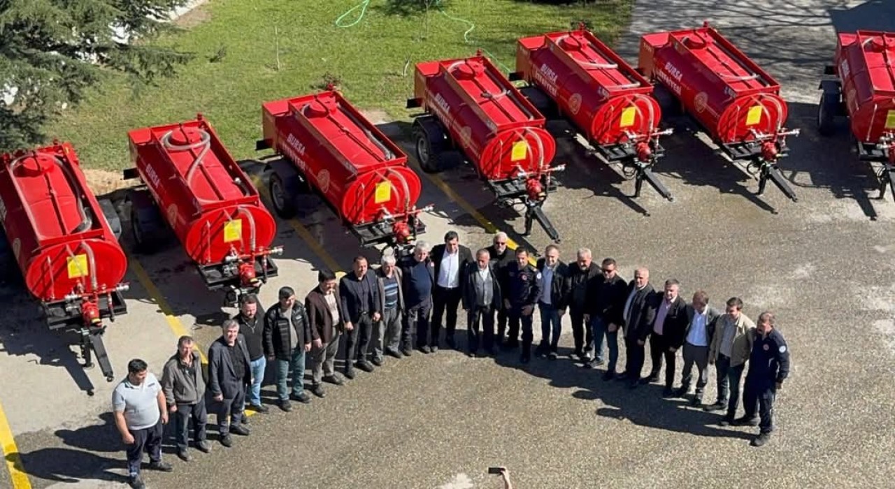 Bursada köylere yangın söndürme tankeri dağıtıldı