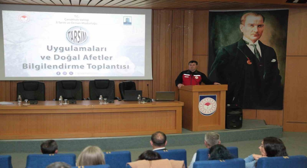 Çanakkalede doğal afetlere karşı tarım sigortaları bilinçlendirme toplantısı düzenlendi