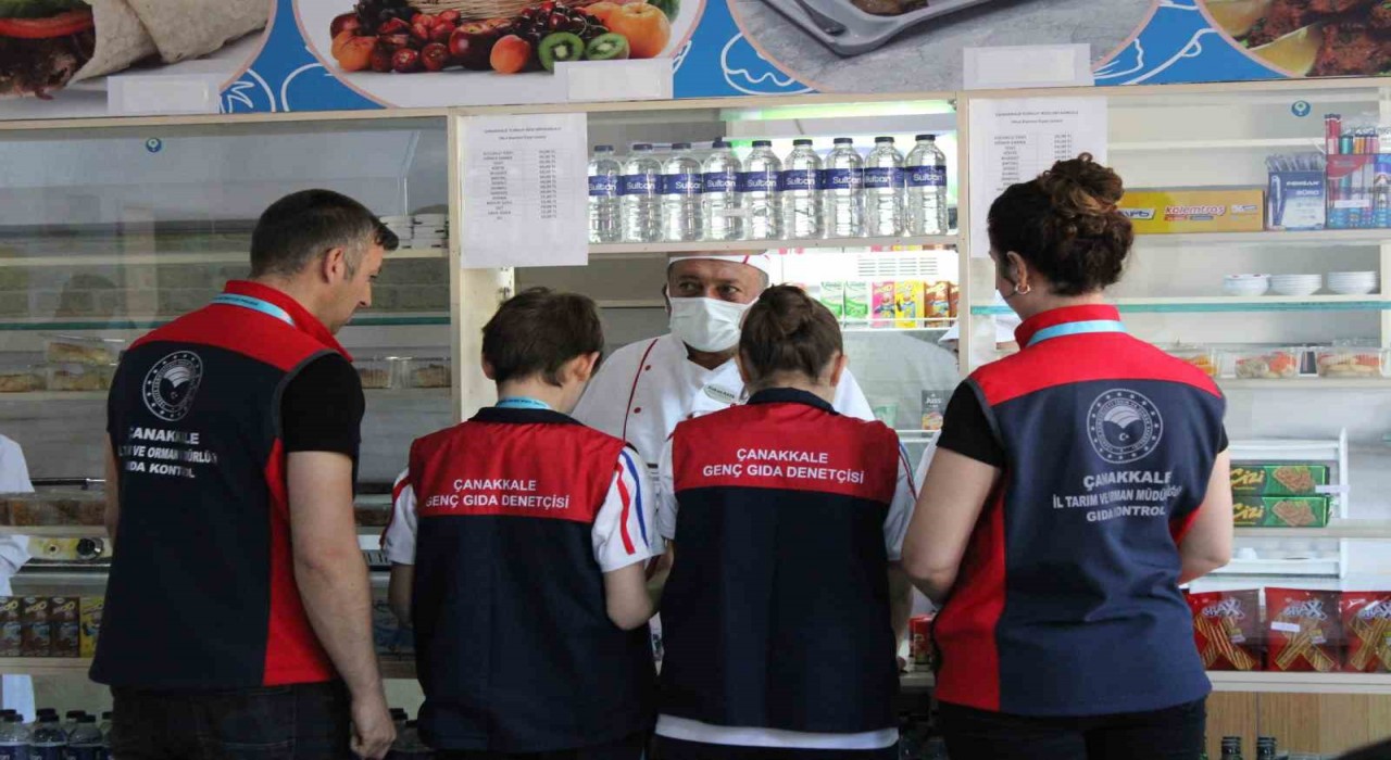 Çanakkalede genç gıda denetçileri okullarda kantinleri denetledi