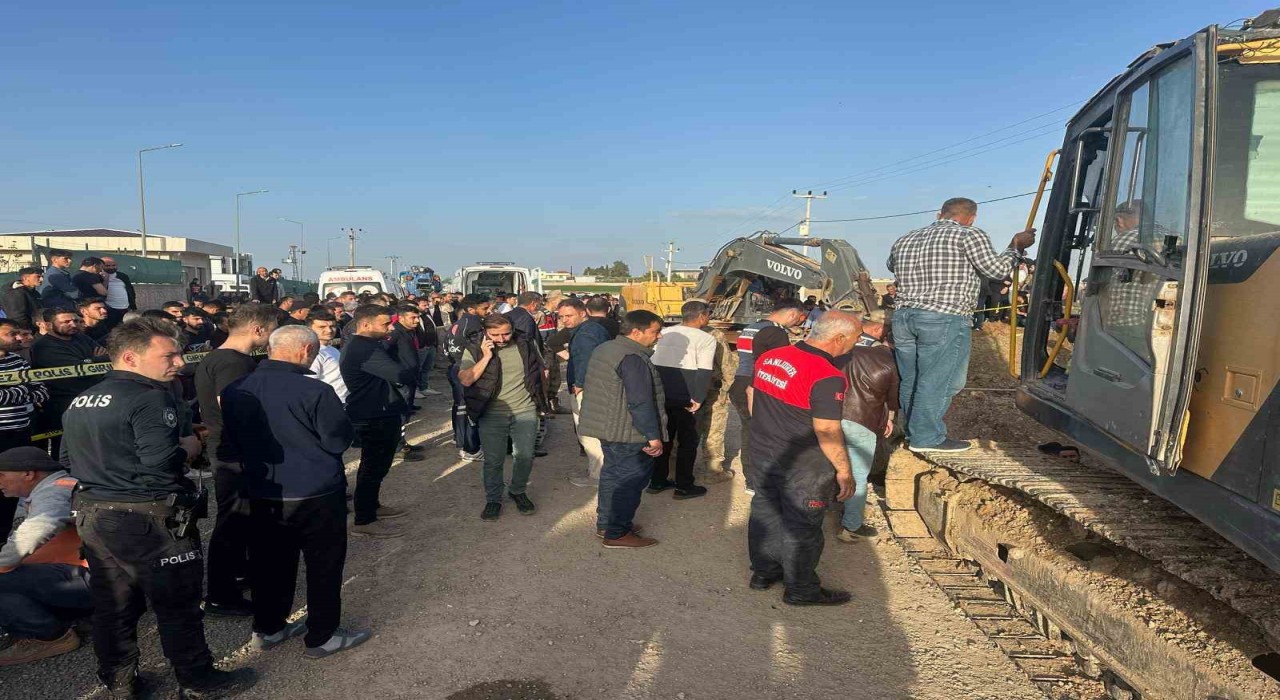 Ceylanpınarda göçük altında kalan işçileri kurtarma çalışmaları sürüyor
