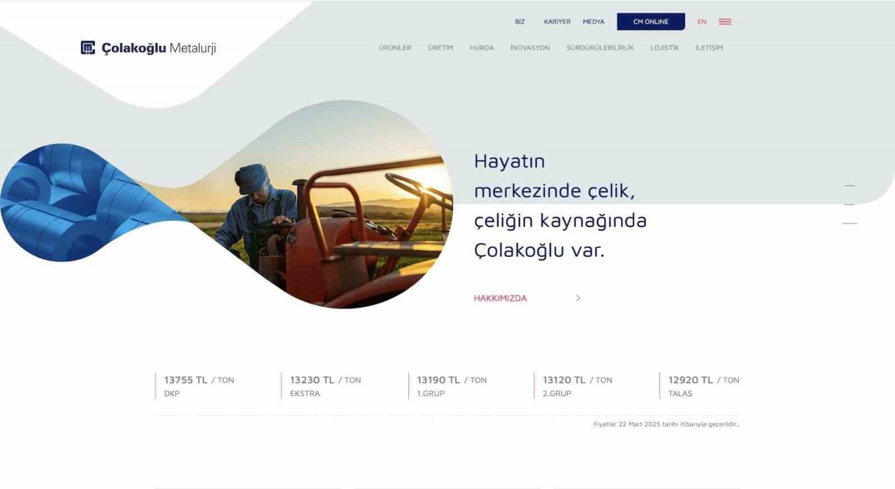 Çolakoğlu Metalurjinin yeni web sitesine uluslararası ödül