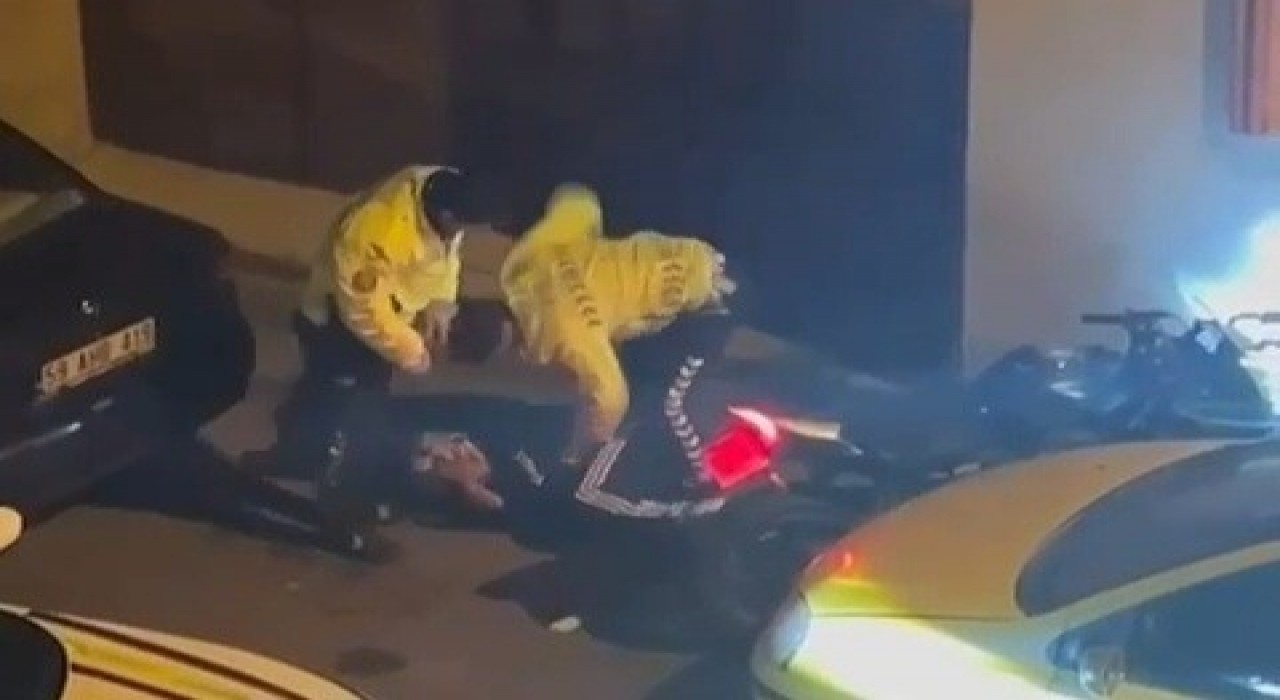 Çorluda polislerin motosikletli vatandaşa şiddetiyle ilgili 2 polis görevden uzaklaştırıldı