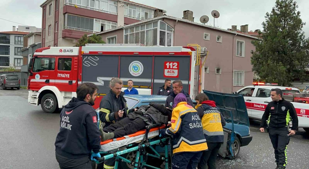 Çorluda trafik kazası: 1 yaralı